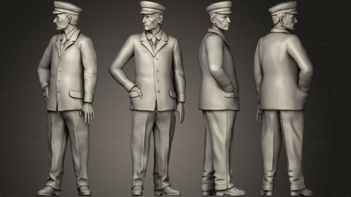 Figurines of people (staff passengers13, STKH_0190) 3D models for cnc